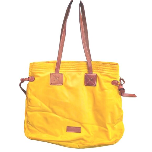 Dooney & Bourke Yellow  Large Tote Bag With Shoulder Straps Pockets - Picture 1 of 9